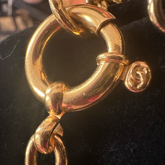 CHANEL Triple Coco Mark Necklace Gold Plated Cross - Picture 7 of 7